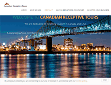Tablet Screenshot of canadianreceptivetours.com